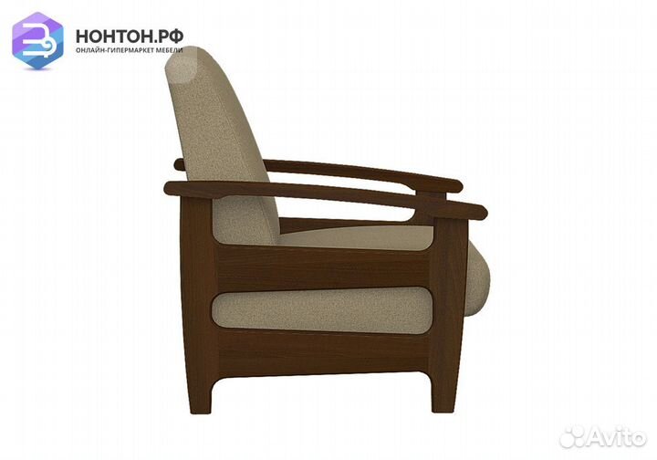 Кресло Омега светло-коричневое / коричневое