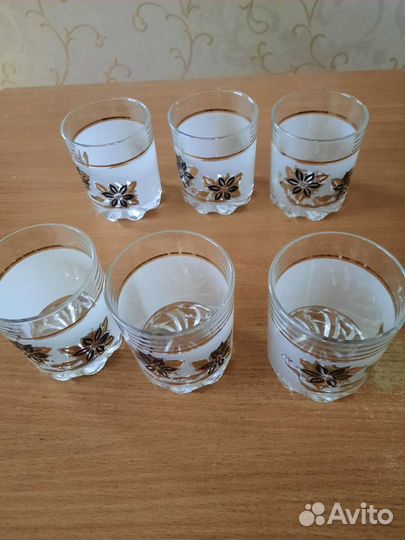 Хрустальные стаканы, графин, фужеры СССР
