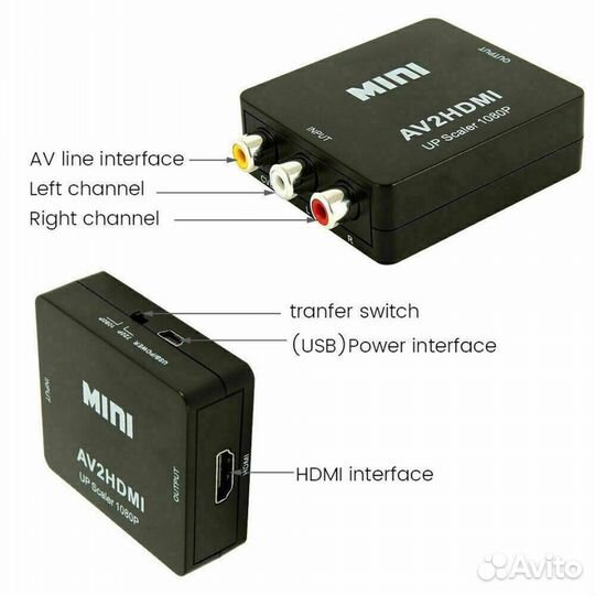 Mini AV2hdmi конвертер AV to Hdmi