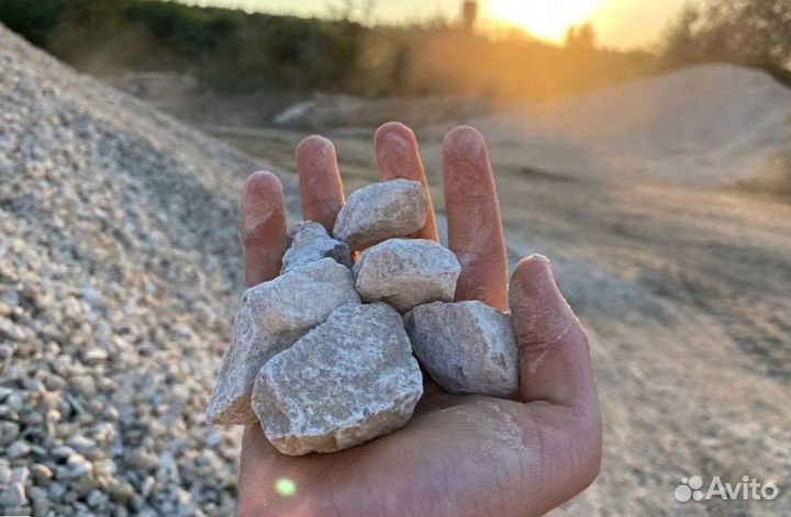 Щебень, Песок