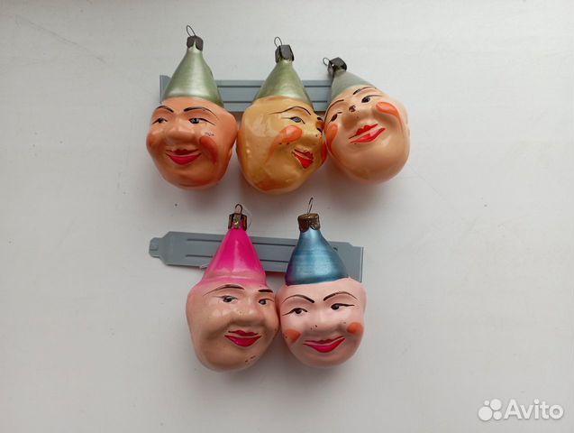 Голова клоуна Ёлочные игрушки СССР