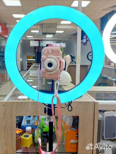 Кольцевая цветная лампа 33 см