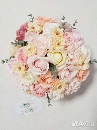 Букет цветов. Мыльные цветы. Букет из мыльных роз
