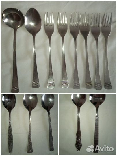 Ложки и вилки с разных наборов