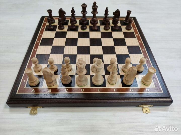 Шахматы Стаунтон черные дерево