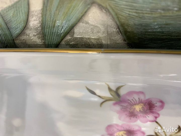 Овальное блюдо Kahla ГДР фарфор СССР поднос