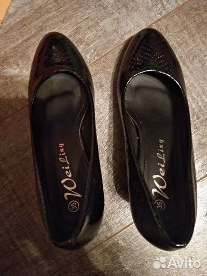 Туфли чёрные, размер 35