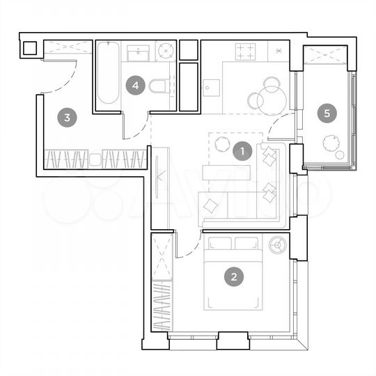 2-к. квартира, 40 м², 12/25 эт.