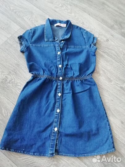 Джинсовой платье на девочку