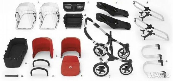 Коляска bugaboo donkey запчасти