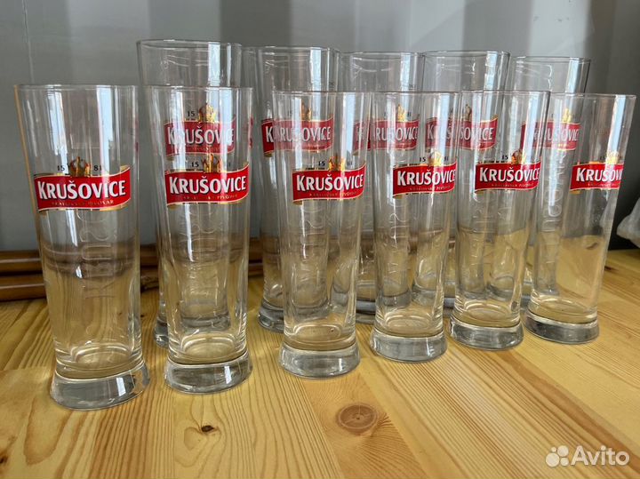 Пивной бокал krusovice 0.5, 0.3