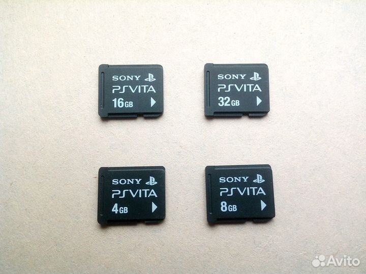 Карты памяти на 4 - 8 - 16 - 32 Гб для PS Vita