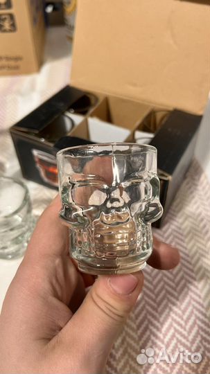 Подарочный набор графин 800 мл рюмки Череп