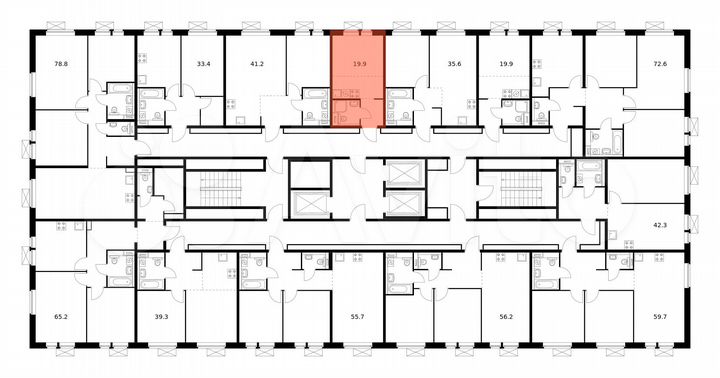 Квартира-студия, 19,9 м², 17/17 эт.