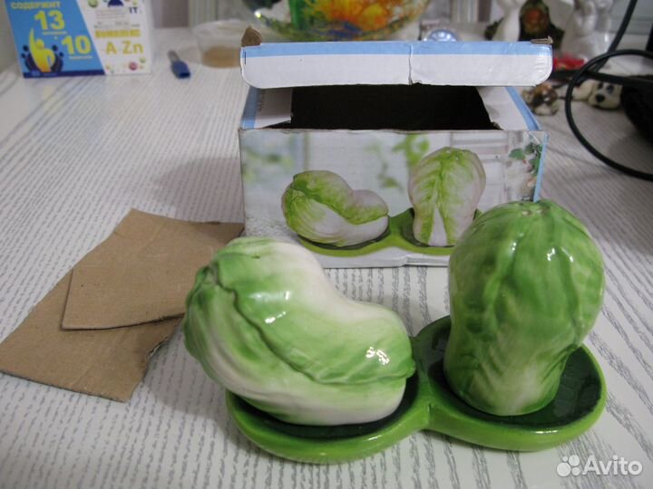 Новый набор для соли и перца, керамический