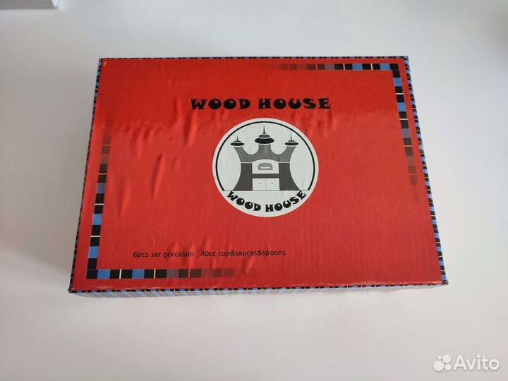 Кофейный набор Wood House из фарфора в коробке