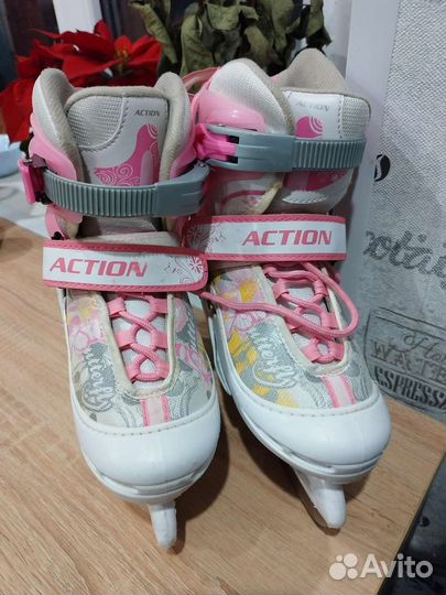 Коньки детские раздвижные 30 33