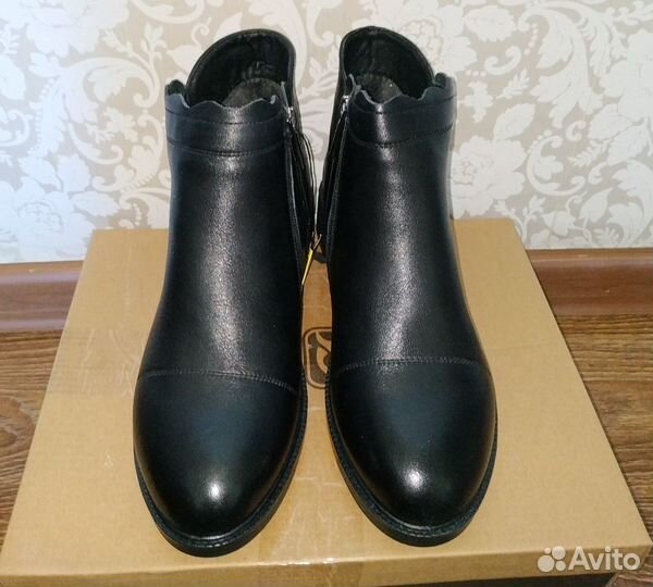 Ботинки женские, черные, демисезон, 39