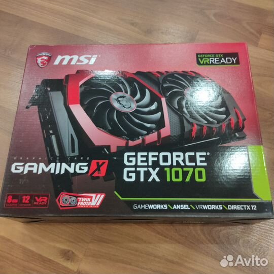 Видеокарта MSI Geforce GTX1070 Gaming X 8G