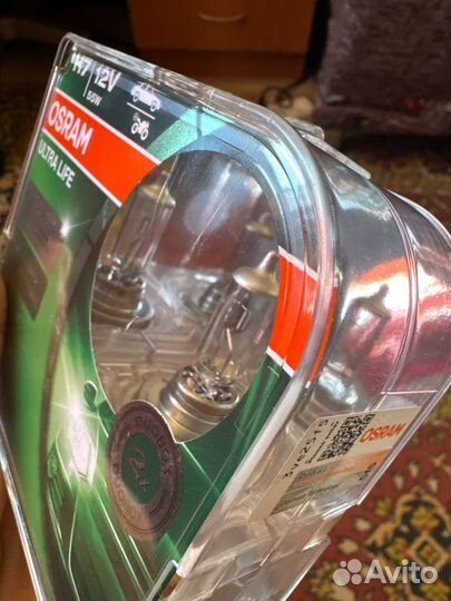 Лампочки osram h7 новые (2шт)
