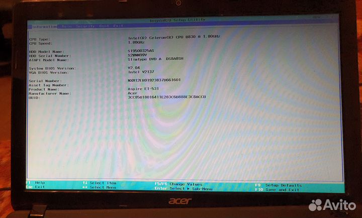 Ноутбук Acer aspire e1-531