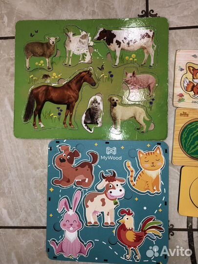 Сортеры монтессори, рыбалка магнитная, вкладыши