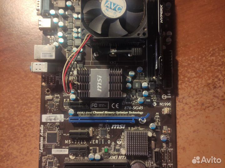 Комплект на Socket AM3 + проц+память +куллер