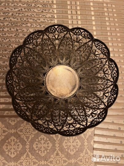 Мельхиоровая конфетница СССР