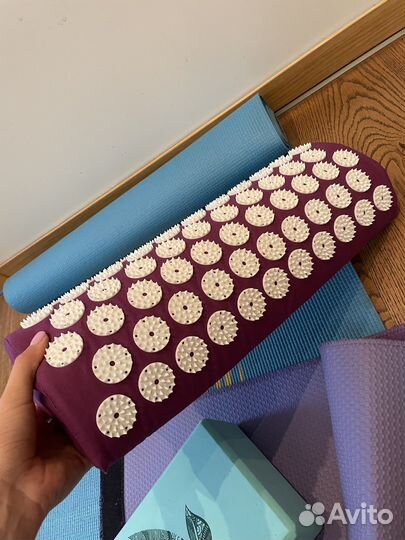 Коврик для йоги, кирпич, пояс для поясницы для спо