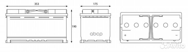 Аккумулятор gladiator EFB 110 Ah, 960 A, 353x17