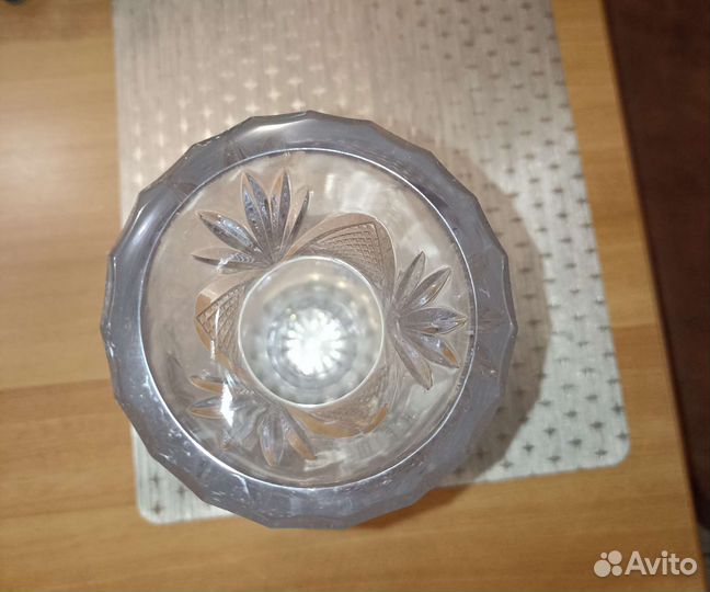 Большая хрустальная ваза 30 см