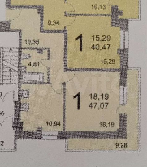 1-к. квартира, 46,9 м², 3/16 эт.