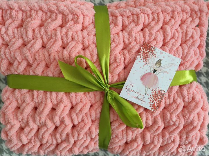 Плед плюшевый ручной работы