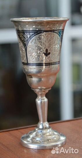 Серебряная рюмка. бокал - 875 пр. кубачи