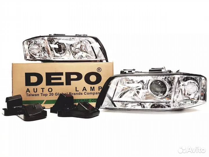 Комплект фар A6 C5 линза галоген