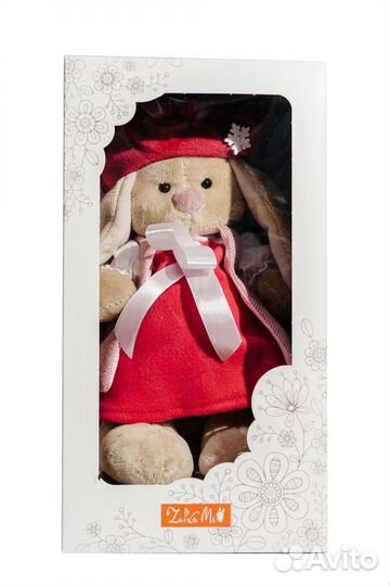 Зайка Ми в длинном жилете, 25 см