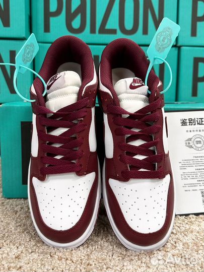 Nike Dunk Low Cherry Team Red Бордовые Оригинал