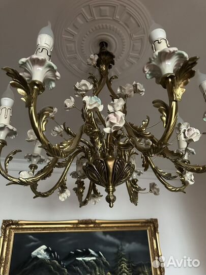 Люстра бронзовая