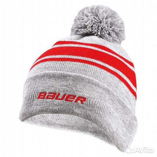 Шапка bauer NEW ERA team striped POM POM