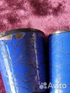 Стопки.Охота. глухари. эмаль.мельхиор ссср.люм