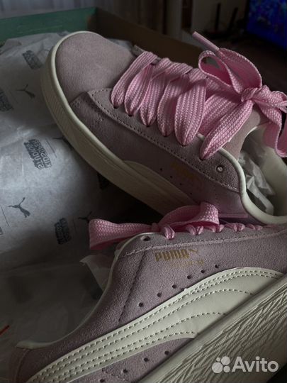 Кроссовки puma suede xl розовые