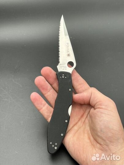 Spyderco Police серрейтор черный