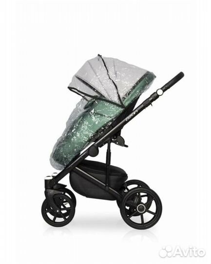 Коляска 3в1 Riko Basic Ozon Shine 05 Зелено-Серый