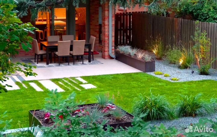 Рулонный газон / газон под ключ