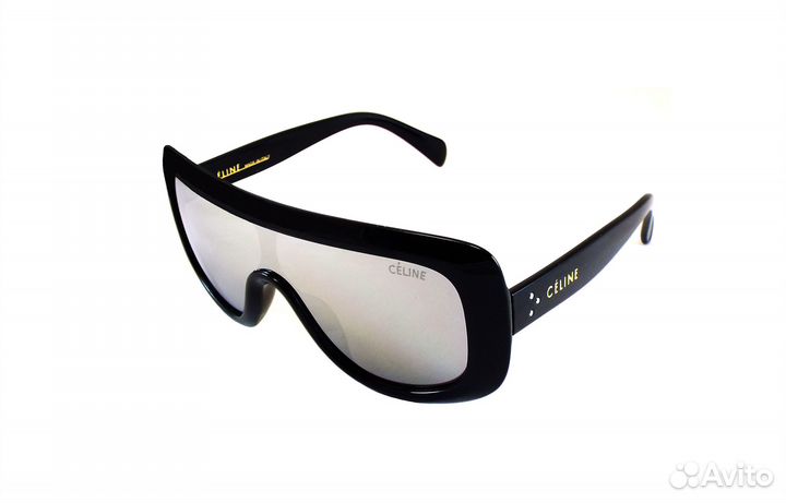 Очки от солнца черные зеркальные