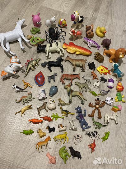 Игрушки животные пакетом 70 шт