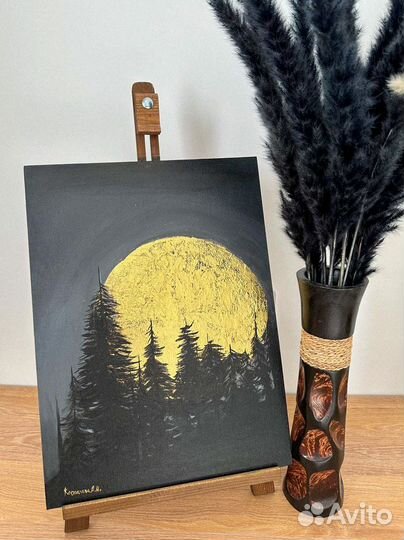 Интерьерная картина Золотая Луна