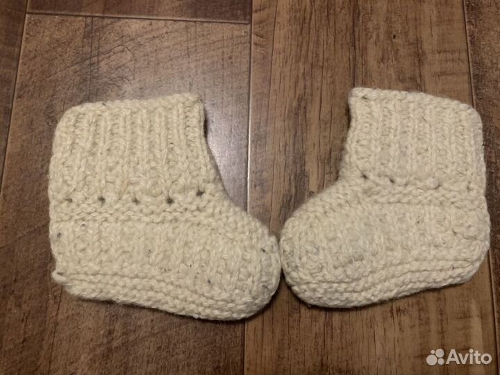 Носки ручной вязки шерстяные