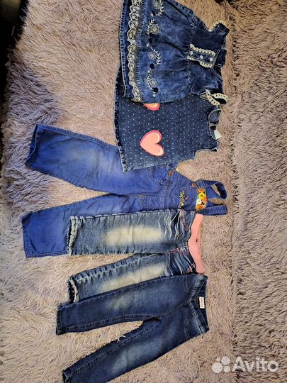 Джинсовые вещи для девочки 12/18