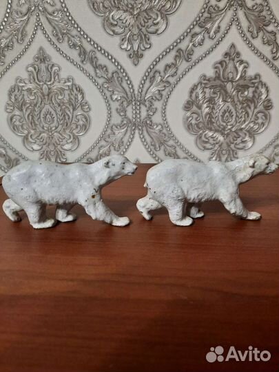 Старинная очень редкая статуэтка белый медведь